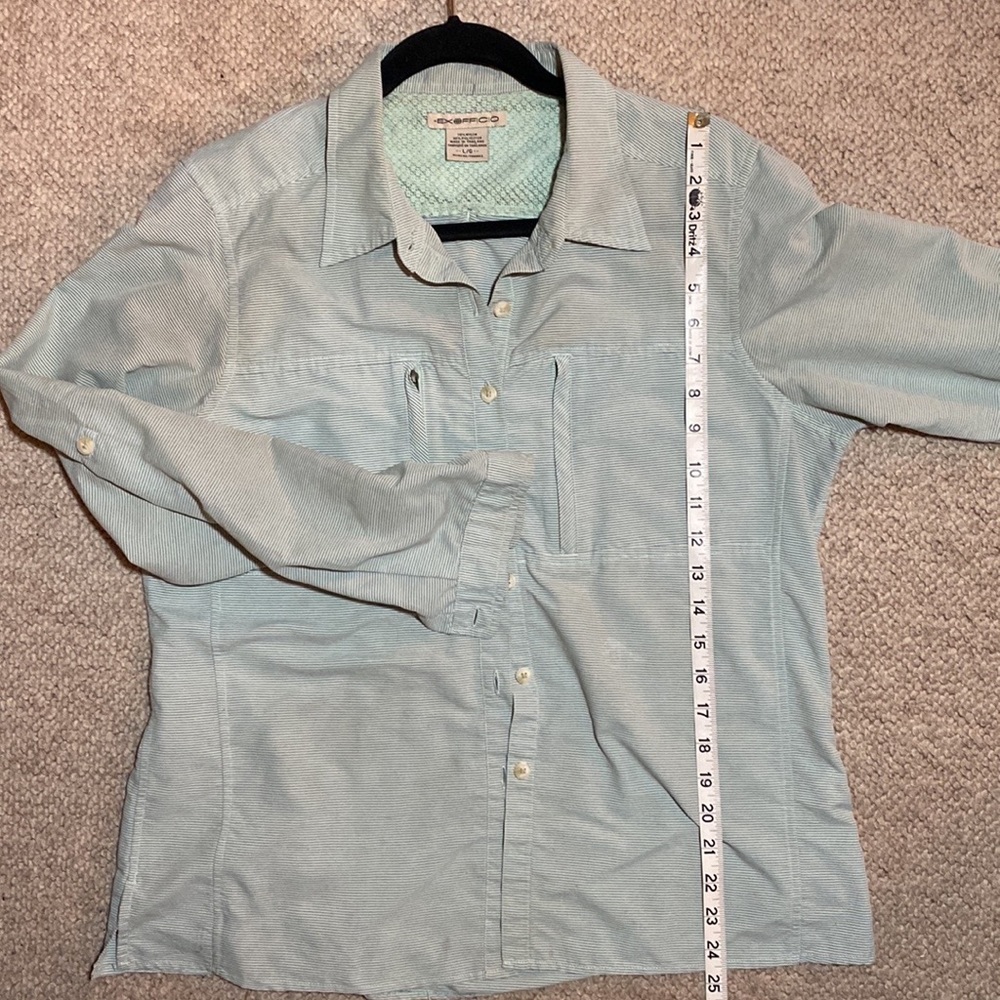 Exofficio Hiking Outdoors Button Down Shirt Note: Pilling under one arm as shown